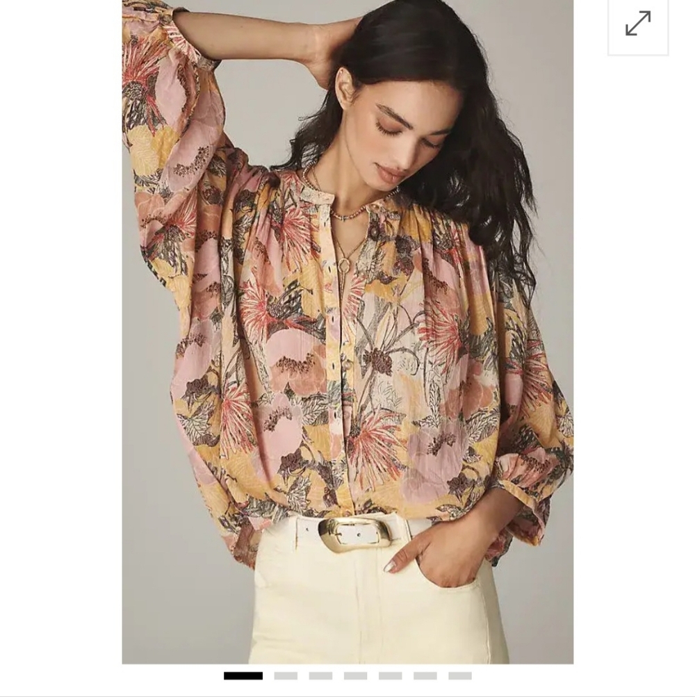Anthropologie Pilcro Sidney Bat Wing Cotton Blouse